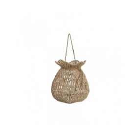 Portacandele Home ESPRIT Naturale Metallo Corda 21 x 21 x 30 cm