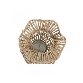 Portacandele Home ESPRIT Naturale Metallo Corda 21 x 21 x 30 cm