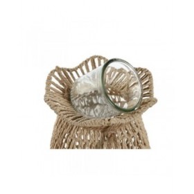 Portacandele Home ESPRIT Naturale Metallo Corda 21 x 21 x 30 cm