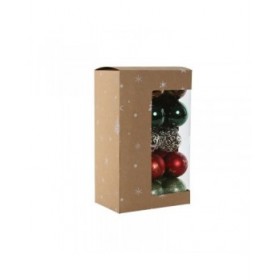 Palle di Natale Home ESPRIT Multicolore PVC 18 x 12 x 30 cm (30 Pezzi)