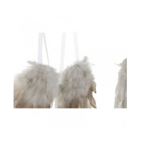 Decorazione pensile Home ESPRIT Bianco Dorato Piuma 28 x 4 x 33 cm (2 Unità)