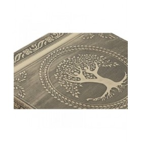 Scatola-Portagioie Home ESPRIT Bianco Champagne Legno Alluminio 18 x 18 x 6 cm