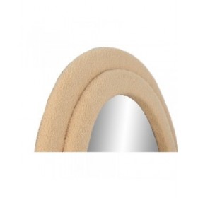 Specchio da parete Home ESPRIT Marrone Onde Velluto Scandi 75 X 4 X 177 cm