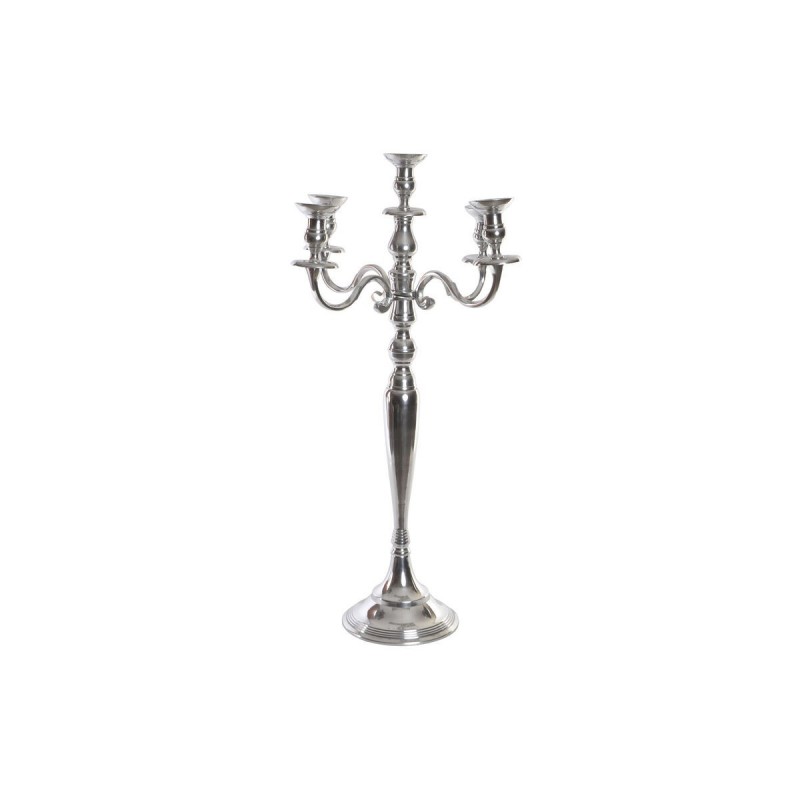 Candelabro Home ESPRIT Argentato Alluminio Cromato 42 x 42 x 70 cm