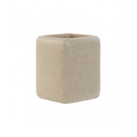 Bicchiere Home ESPRIT Crema Resina 8 x 8 x 10 cm