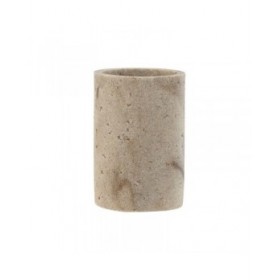 Bicchiere Home ESPRIT Crema Resina 7 x 7 x 10 cm