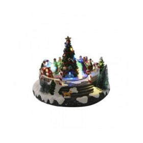 Decorazione Natalizia Home ESPRIT Multicolore Musicale 25 X 24 X 18 cm