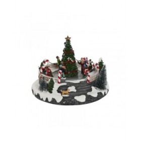 Decorazione Natalizia Home ESPRIT Multicolore Musicale 25 X 24 X 18 cm