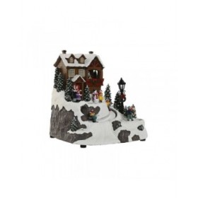 Decorazione Natalizia Home ESPRIT Multicolore Musicale 24 X 23,5 X 25 cm