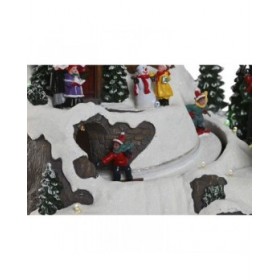 Decorazione Natalizia Home ESPRIT Multicolore Musicale 24 X 23,5 X 25 cm