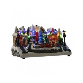 Decorazione Natalizia Home ESPRIT Multicolore Musicale 32 X 18,5 X 19 cm