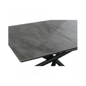 Tavolo da Pranzo Home ESPRIT Nero Grigio Metallo Ceramica 160 x 90 x 76 cm
