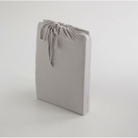 Lenzuolo con angoli aderenti Naturals ELBA Grigio chiaro 135 x 200 (Ala francese)
