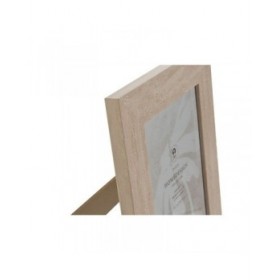 Cornice Portafoto Home ESPRIT Bianco Beige Cristallo polistirene Scandi 19 x 2 x 24 cm (4 Unità)