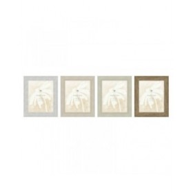 Cornice Portafoto Home ESPRIT Bianco Beige Cristallo polistirene Marmo Scandinavo 26 x 2 x 31 cm (4 Unità)