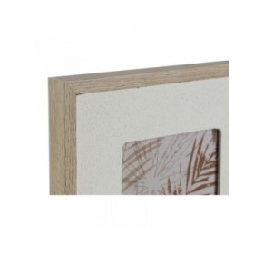 Cornice Portafoto Home ESPRIT Beige Cristallo Legno MDF Scandinavo 39 X 2 X 24 cm