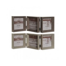 Cornice Portafoto Home ESPRIT Marrone Beige Cristallo polistirene 38 X 3 X 12 cm (2 Unità)