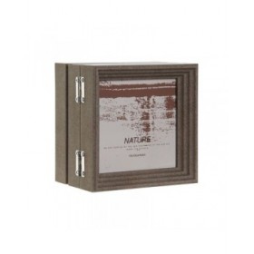 Cornice Portafoto Home ESPRIT Marrone Beige Cristallo polistirene 38 X 3 X 12 cm (2 Unità)