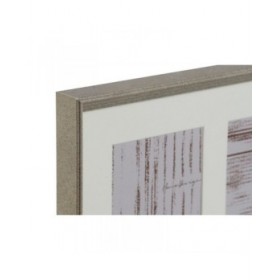 Cornice Portafoto Home ESPRIT Bianco Marrone Naturale Cristallo polistirene Città 29 X 3 X 23 cm (2 Unità)