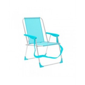 Marbueno Sedia Pieghevole Alluminio Turchese Spiaggia e Piscina 53x56x78 cm 10307