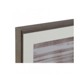 Cornice Portafoto Home ESPRIT Marrone Naturale Cristallo polistirene Città 34 x 3 x 34 cm (2 Unità)