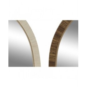 Specchio da parete Home ESPRIT Marrone Beige Naturale Avorio Scandi 55 X 2 X 75 cm (4 Unità)
