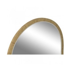 Specchio da parete Home ESPRIT Marrone Beige Naturale Avorio Scandi 55 X 2 X 75 cm (4 Unità)