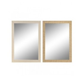 Specchio da parete Home ESPRIT Marrone Naturale Scandi 93,5 X 2,5 X 134 cm (2 Unità)