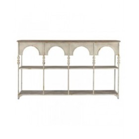 Scaffale Home ESPRIT Bianco Naturale Metallo 159 X 36,5 X 91 cm