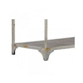 Scaffale Home ESPRIT Bianco Naturale Metallo 159 X 36,5 X 91 cm