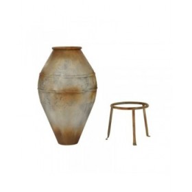 Vaso Home ESPRIT Beige Metallo 49 X 49 X 93 cm