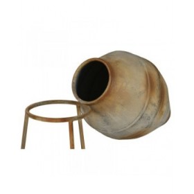 Vaso Home ESPRIT Beige Metallo 49 X 49 X 93 cm
