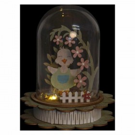 Decorazione luminosa DKD Home Decor Alluminio Cristallo Shabby Chic 14,5 x 14,5 x 18 cm (2 Unità)