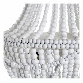Lampadario DKD Home Decor Bianco Metallo Legno MDF 40 W 220 V 50 x 50 x 128 cm