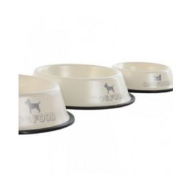 Ciotola per cani Home ESPRIT Beige Gomma Metallo 200 ml 600 ml 700 ml 1 L 29 X 29 X 6,5 cm