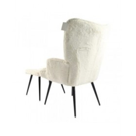 Poltrona Home ESPRIT Bianco Poliestere Metallo 72 X 74 X 97 cm