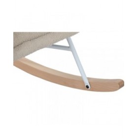 Sedia a Dondolo Home ESPRIT Bianco Poliestere Metallo 74 X 90 X 95 cm