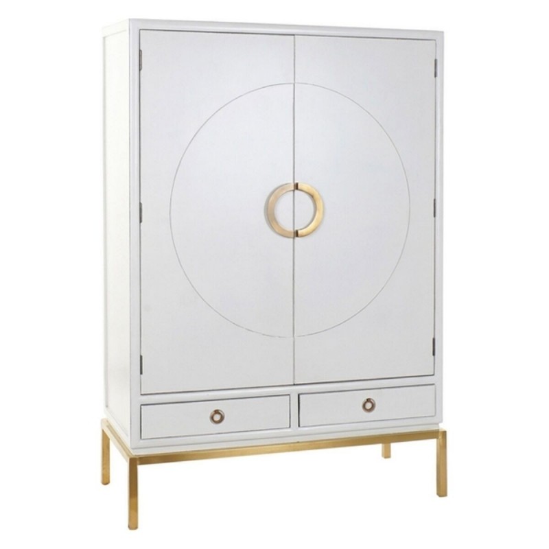 Armadio DKD Home Decor Bianco Dorato Metallo Pioppo 120 x 50 x 175 cm