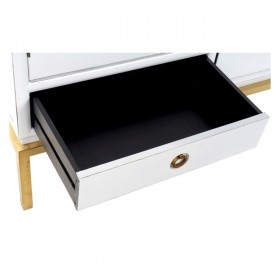 Armadio DKD Home Decor Bianco Dorato Metallo Pioppo 120 x 50 x 175 cm