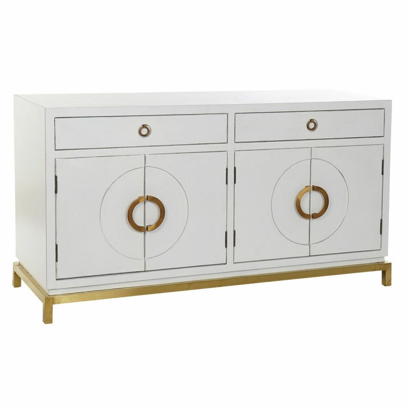 Credenza DKD Home Decor Kamakura Bianco Dorato Metallo Pioppo 150 x 50 x 80 cm (150 x 50 x 80 cm)