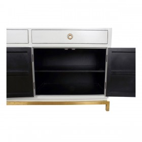 Credenza DKD Home Decor Kamakura Bianco Dorato Metallo Pioppo 150 x 50 x 80 cm (150 x 50 x 80 cm)