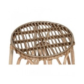 Sgabello Home ESPRIT Naturale vimini 50 X 50 X 86 cm