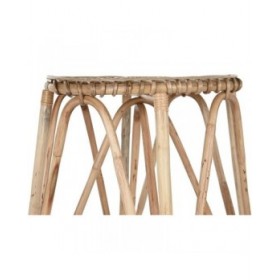 Sgabello Home ESPRIT Naturale vimini 50 X 50 X 86 cm