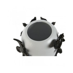 Vaso Home ESPRIT Bianco Nero Gres Moderno 27 X 27 X 29,5 cm