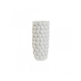 Vaso Home ESPRIT Bianco Gres Mediterraneo 15,5 X 15,5 X 33,5 cm