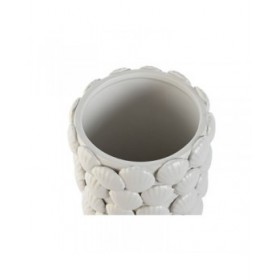 Vaso Home ESPRIT Bianco Gres Mediterraneo 15,5 X 15,5 X 33,5 cm