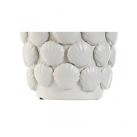 Vaso Home ESPRIT Bianco Gres Mediterraneo 15,5 X 15,5 X 33,5 cm