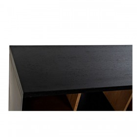 Credenza DKD Home Decor Alvin Nero Naturale Ferro Cenere 160 x 40 x 75 cm