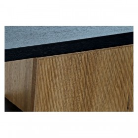 Credenza DKD Home Decor Alvin Nero Naturale Ferro Cenere 160 x 40 x 75 cm