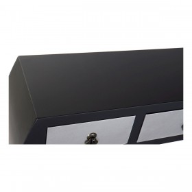 Ingresso con 3 Cassetti DKD Home Decor 8424001737277 Abete Argentato Nero Legno MDF 96 x 26 x 80 cm